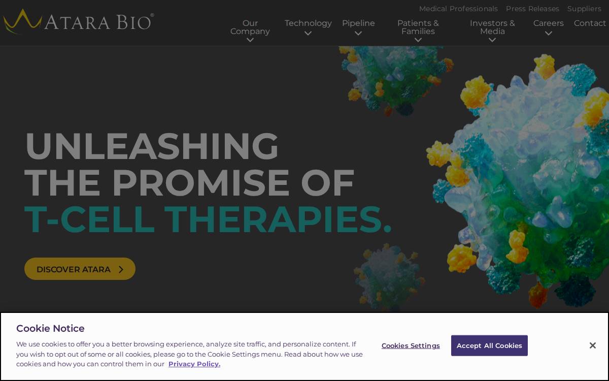 Atara Biotherapeutics website preview