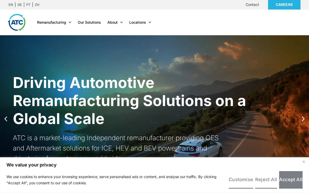 Atcreman website preview