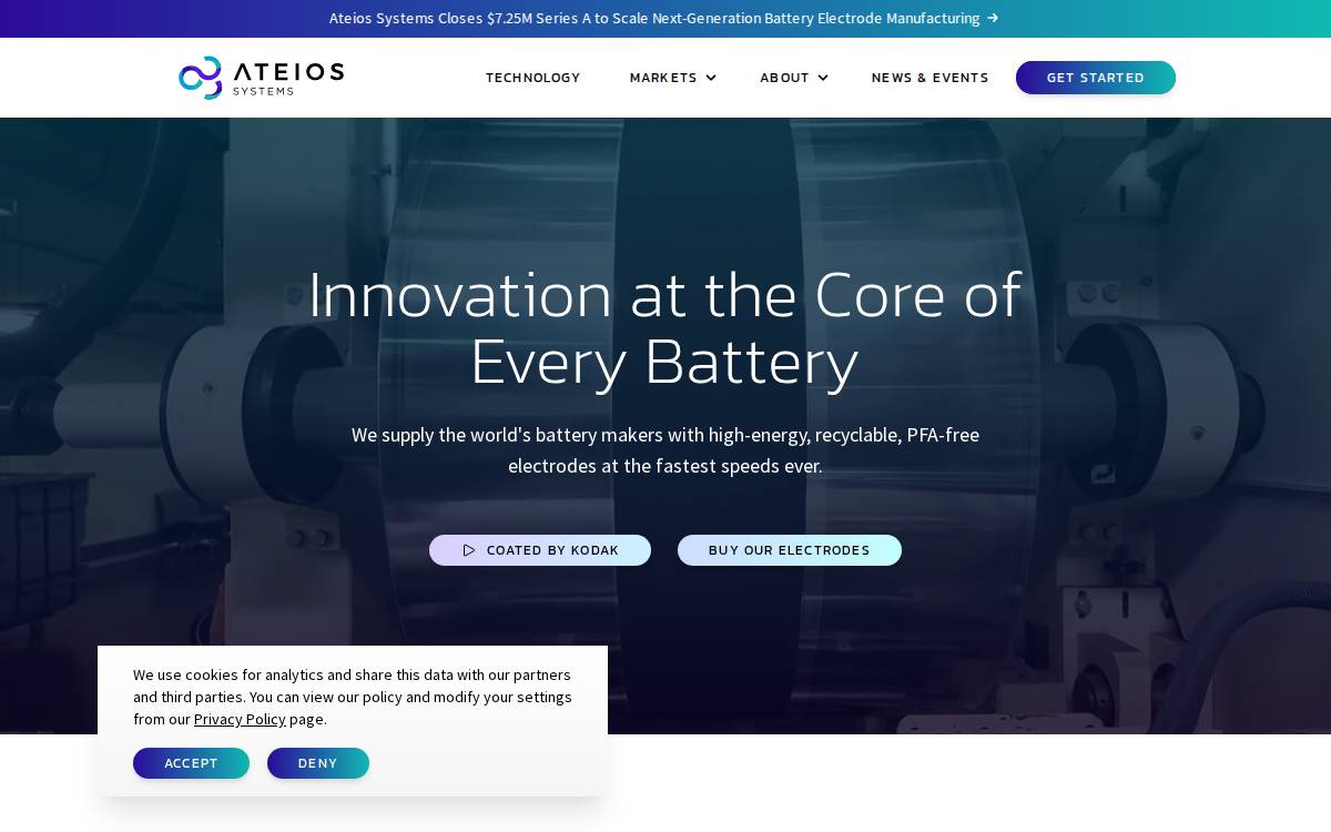 Ateios website preview