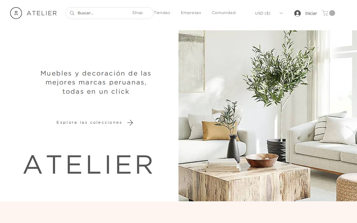 Atelier App website preview