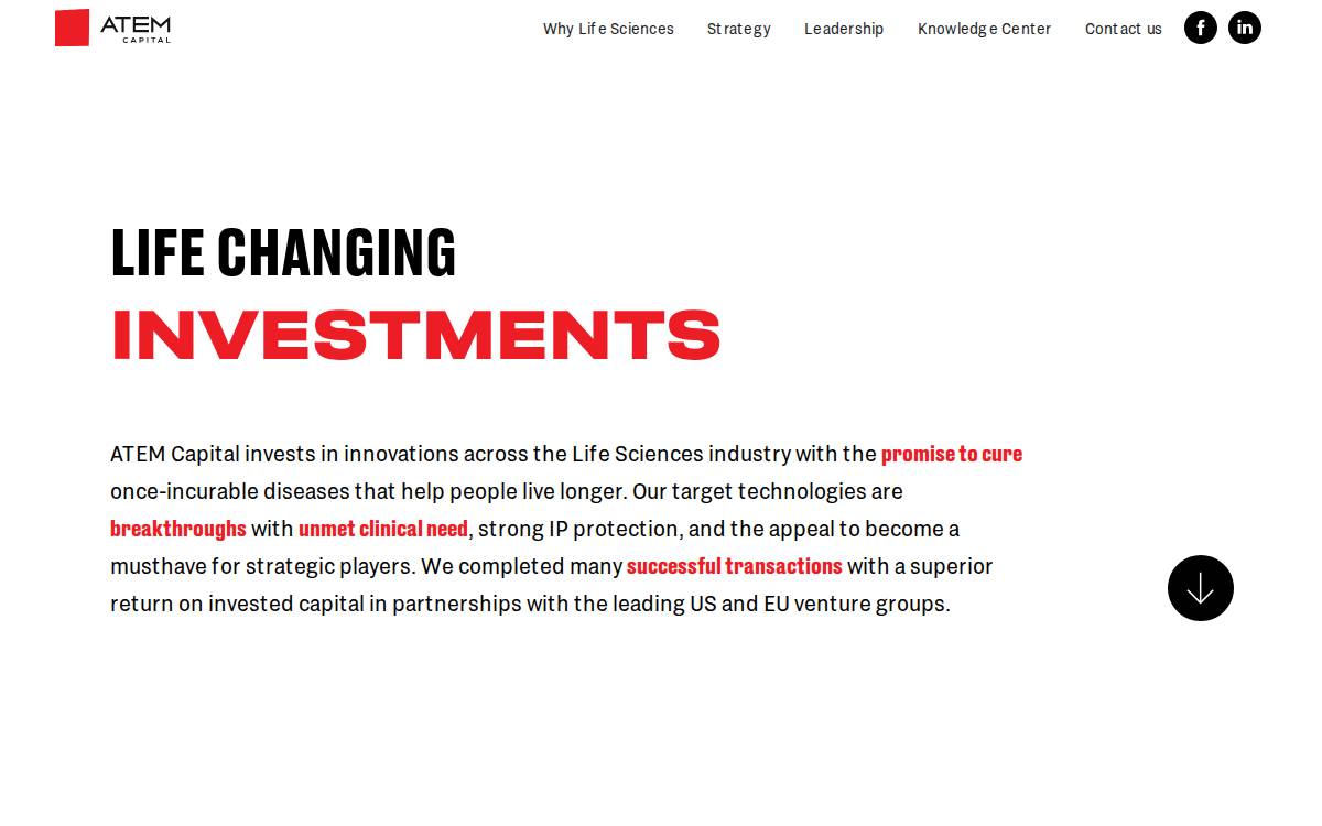 Atem Capital website preview