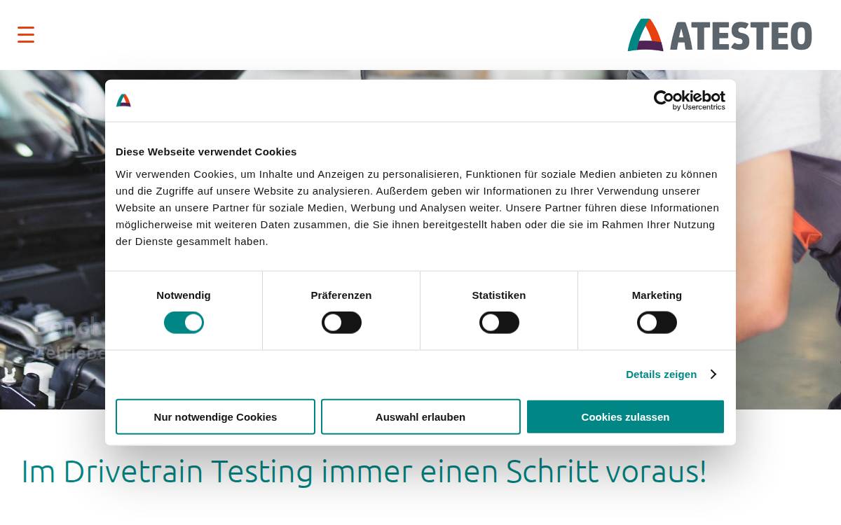 ATESTEO website preview