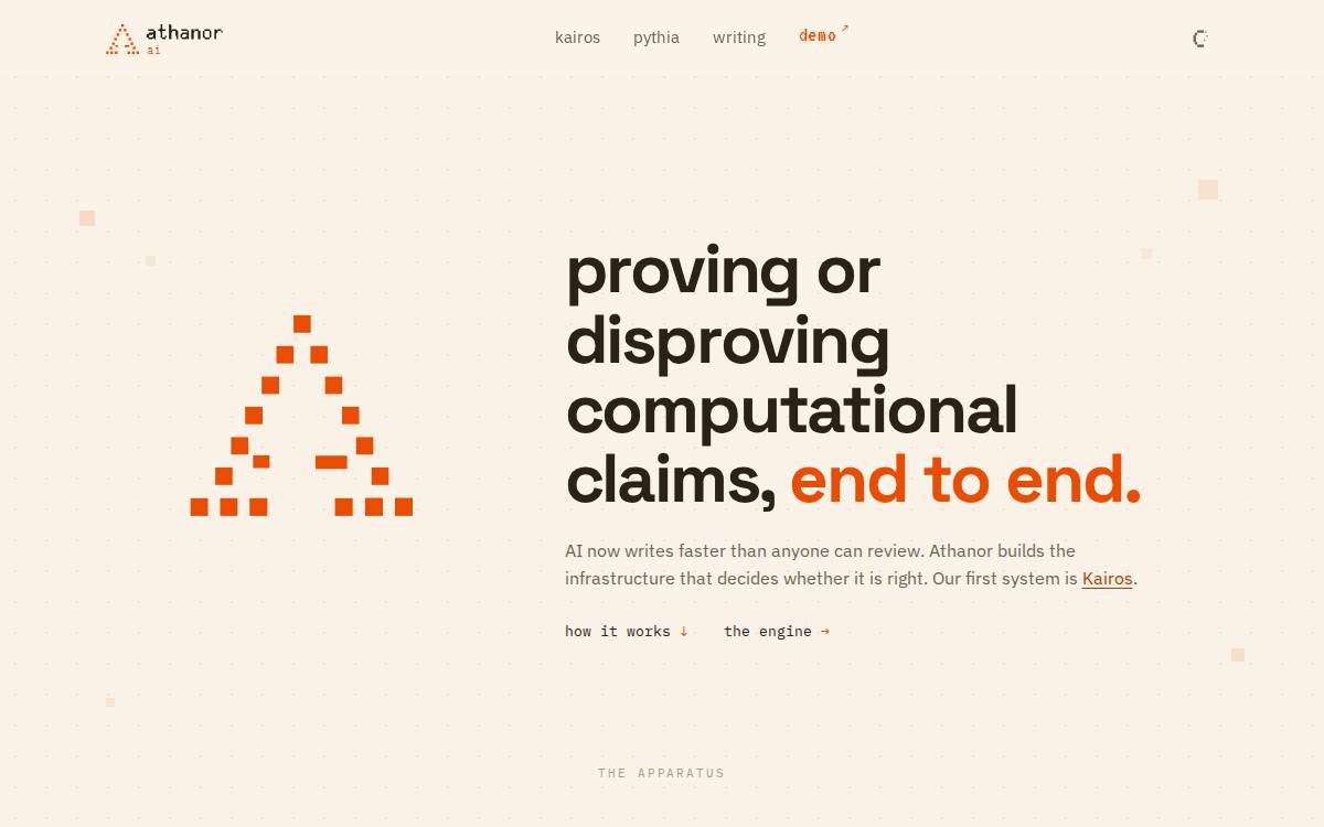 Athanor AI website preview