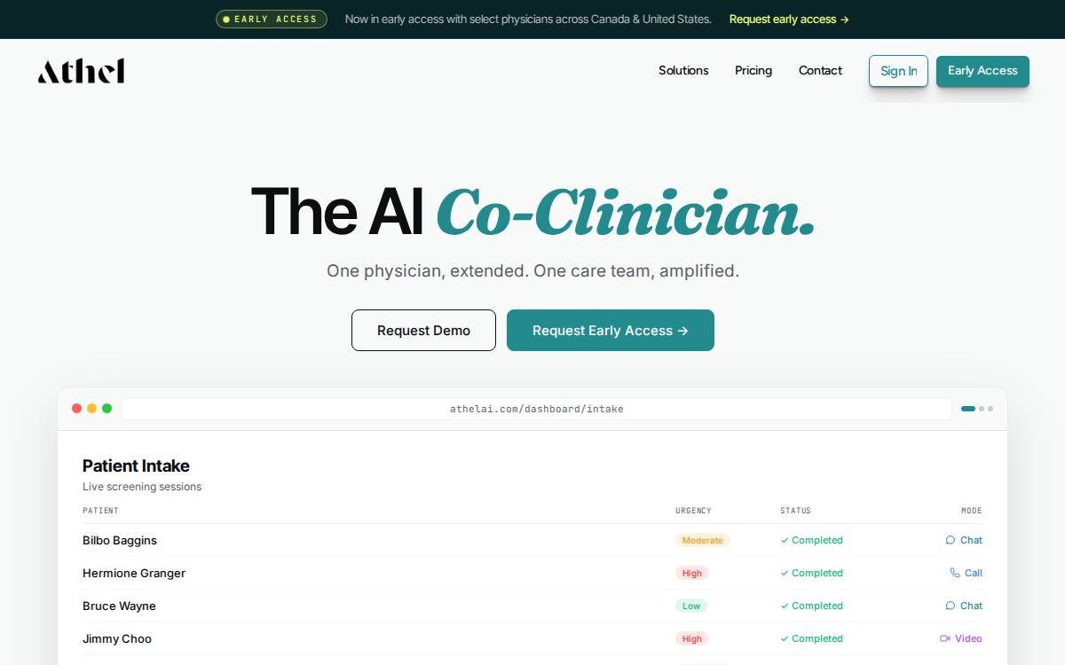 Athel AI Website website preview