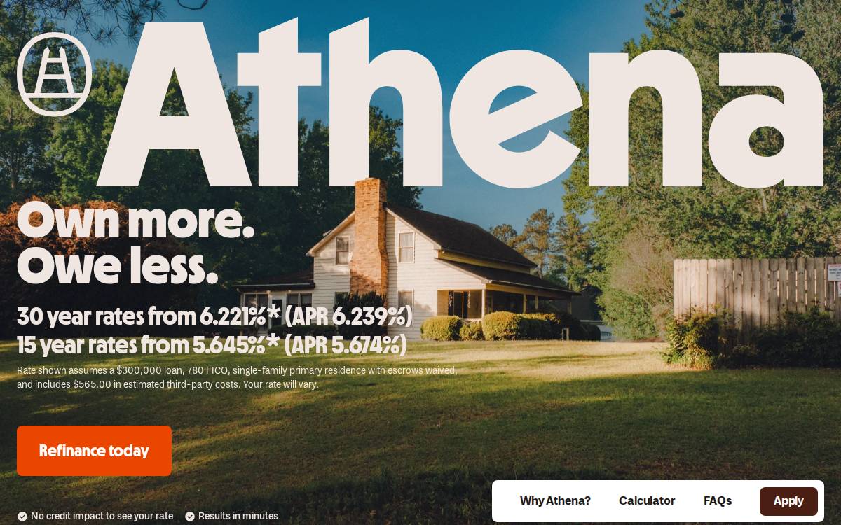Athena website preview