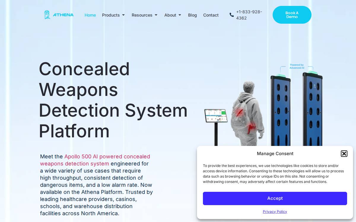 Athena Security website preview