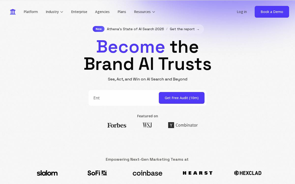 AthenaHQ website preview
