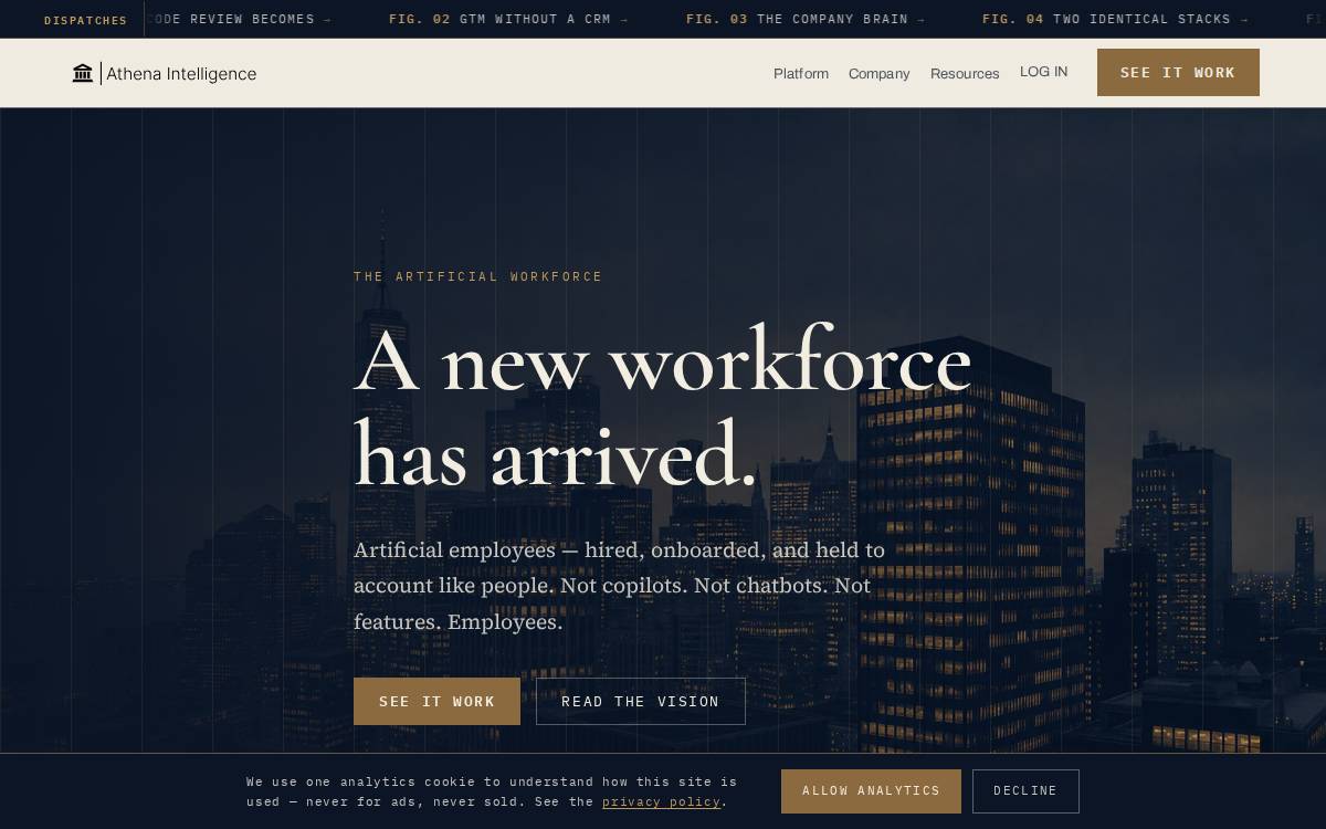 Athenaintel website preview