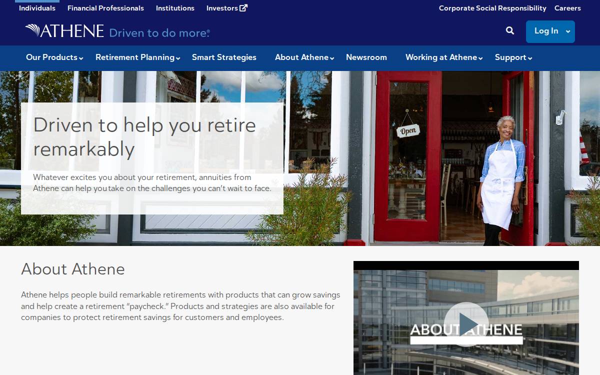 Athene website preview