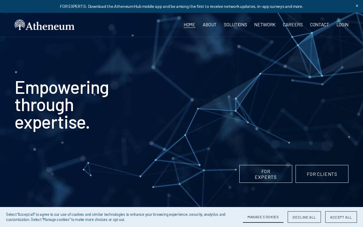 Atheneum website preview