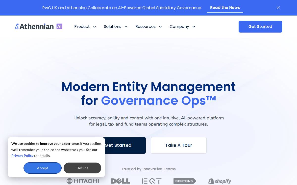 Athennian website preview