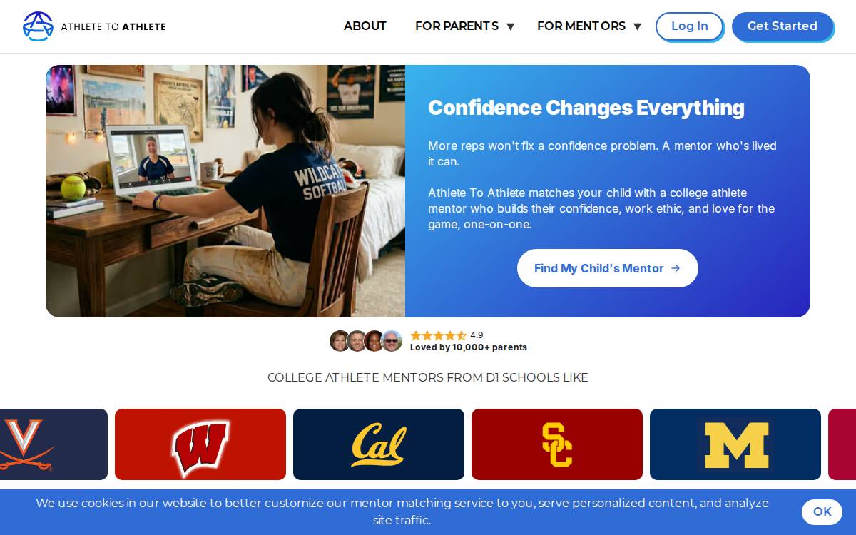 Athlete To Athlete website preview
