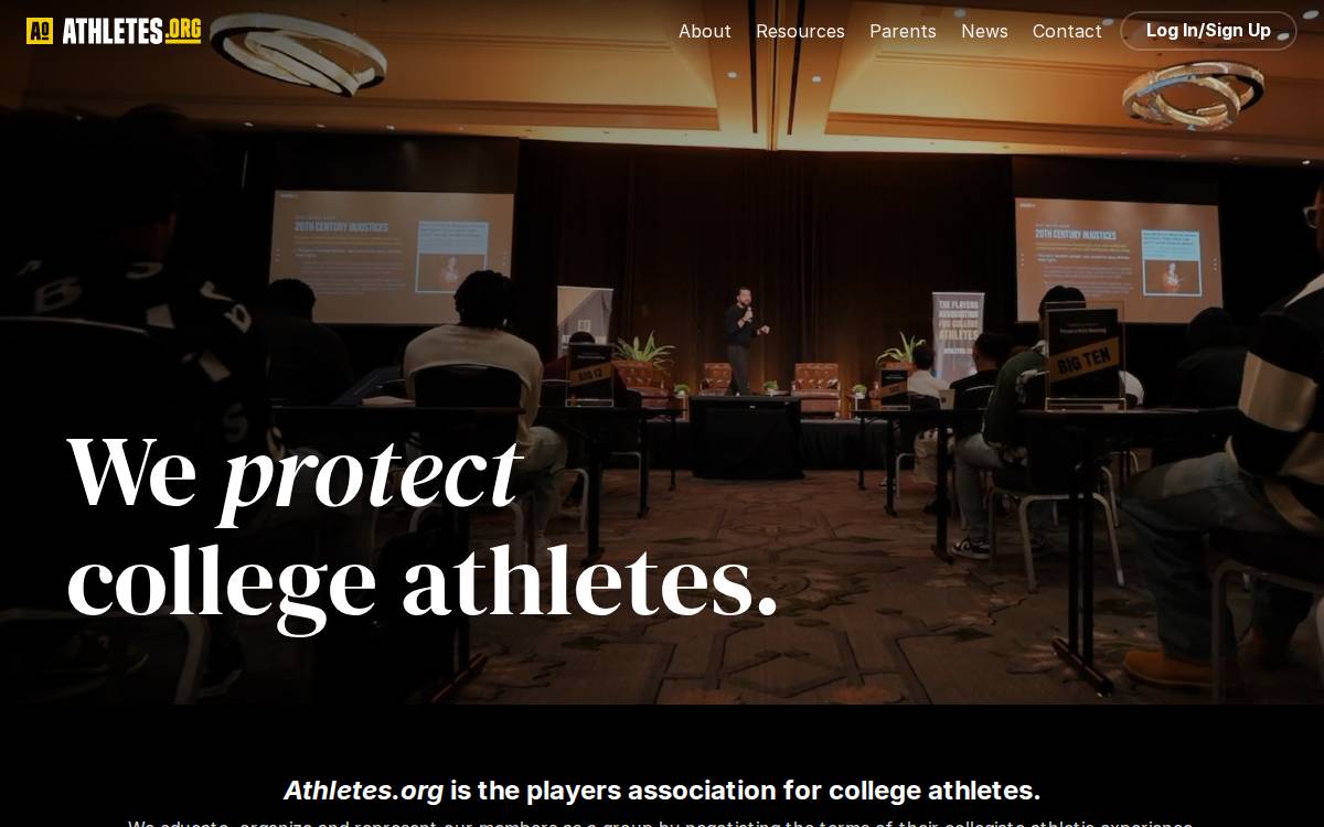 Athletes website preview