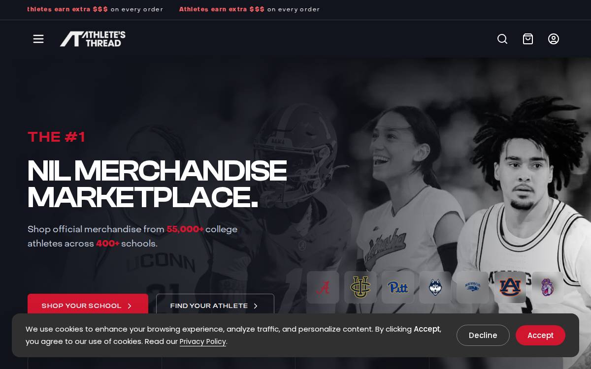 Athletesthread website preview