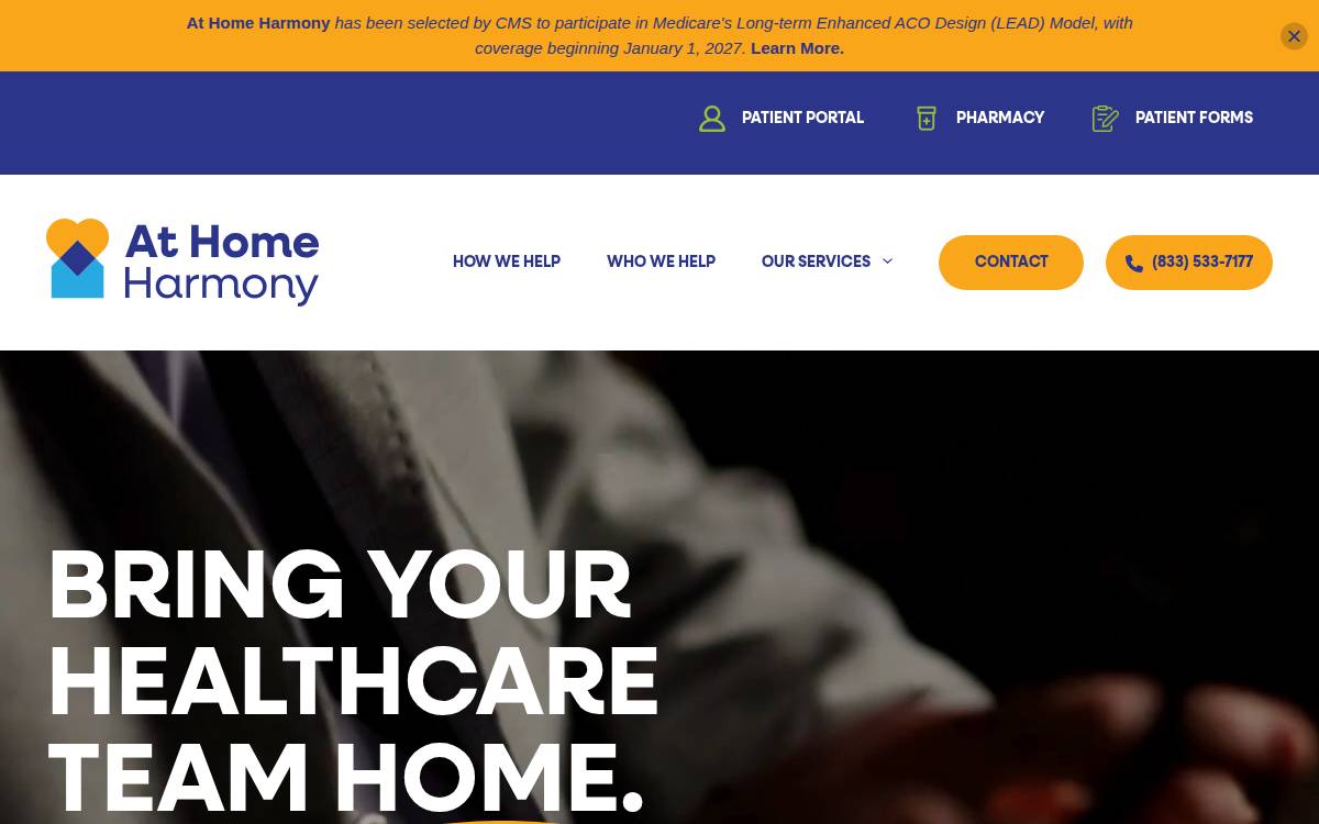 Athomeharmony website preview