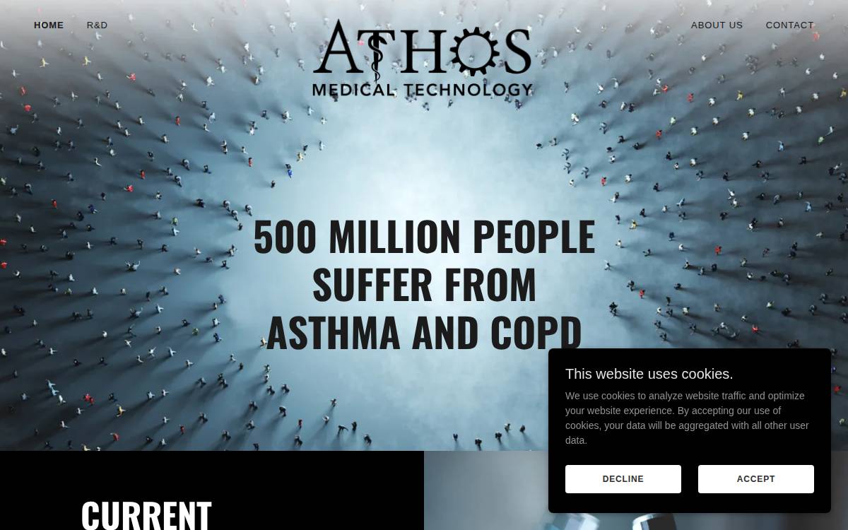 Athosmedtech website preview