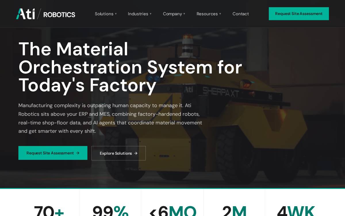 Ati Robotics website preview