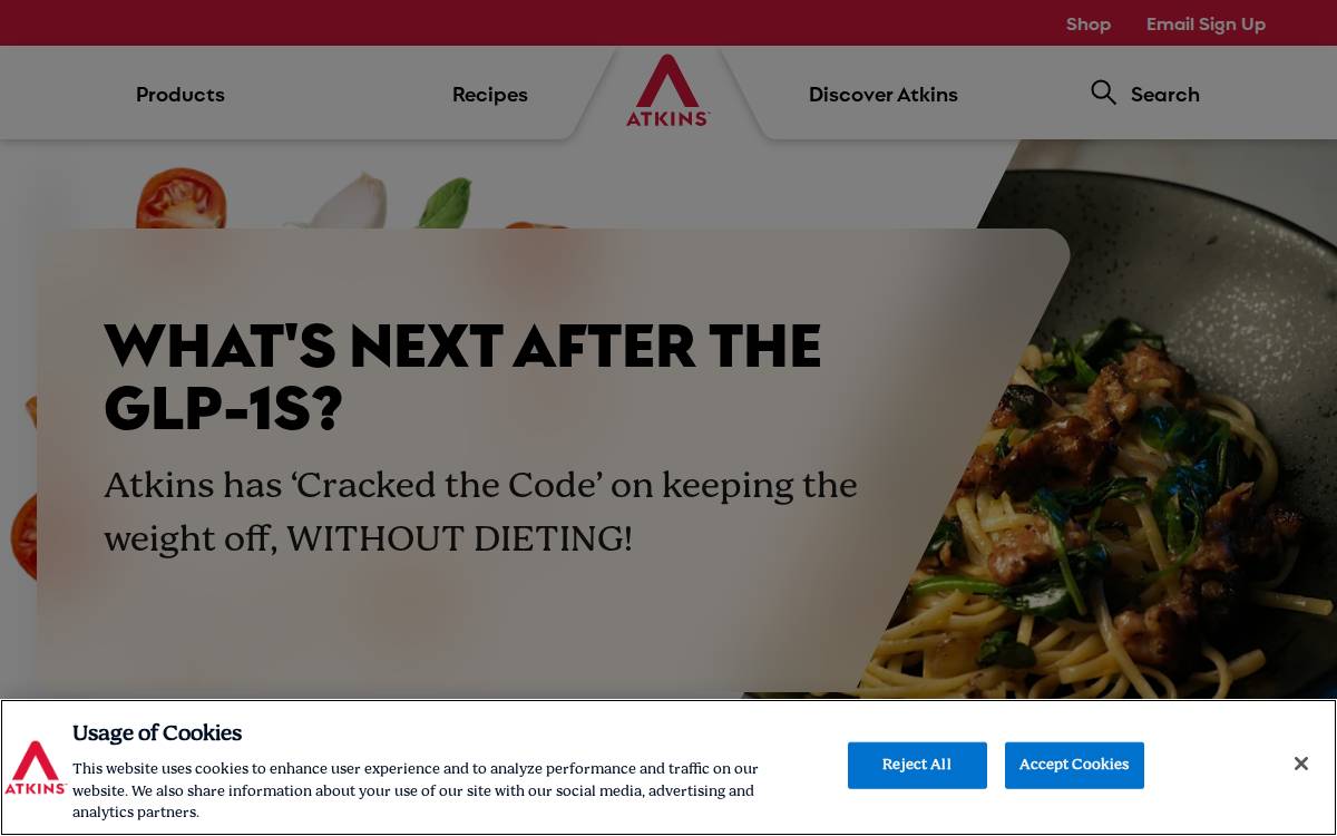 Atkins website preview
