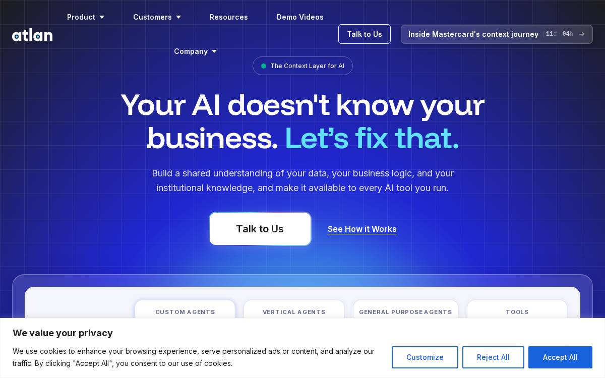 Atlan website preview