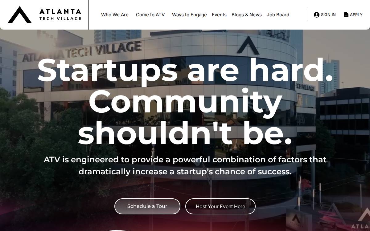 Atlantatechvillage website preview