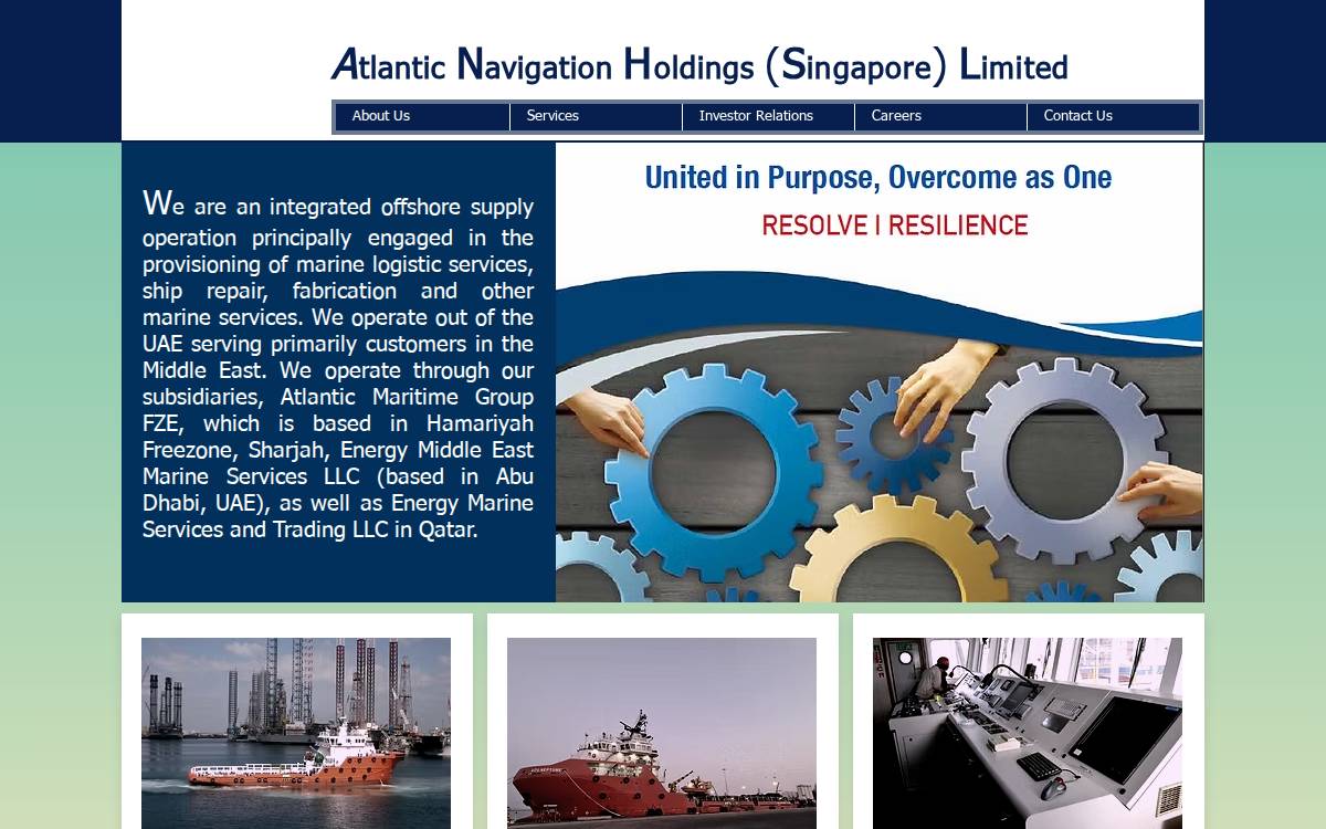Atlantic Navigation Holdings website preview