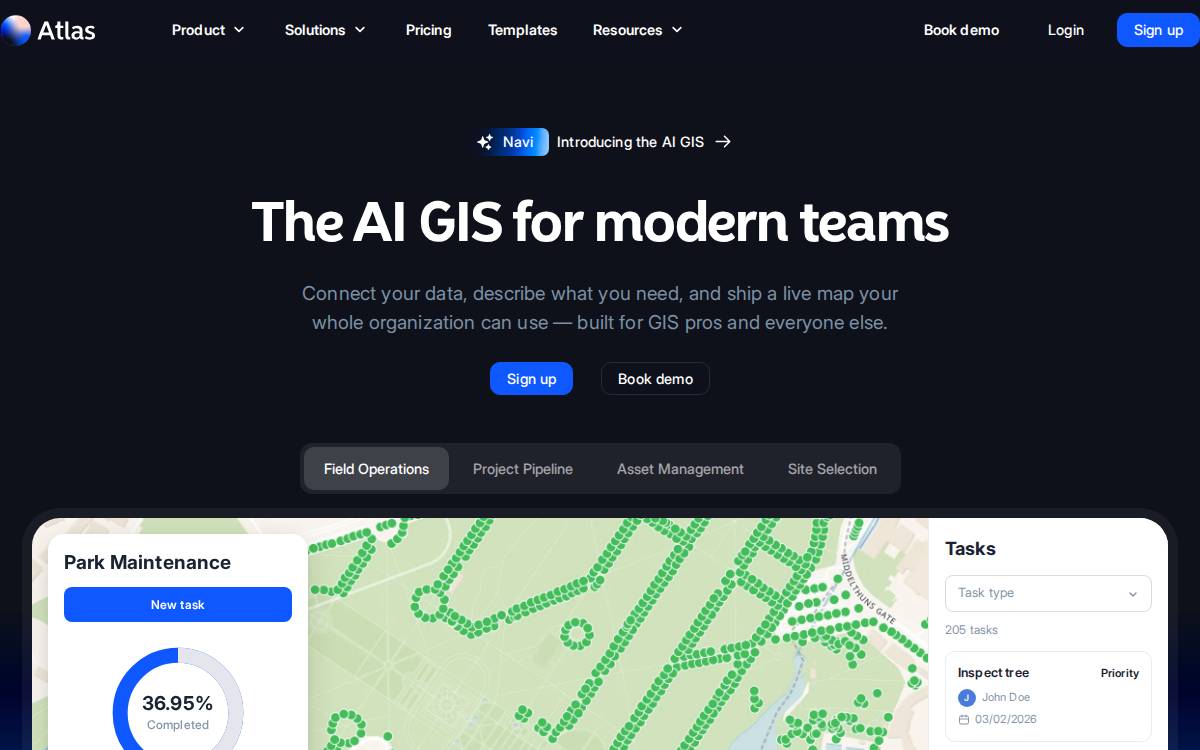 Atlas website preview