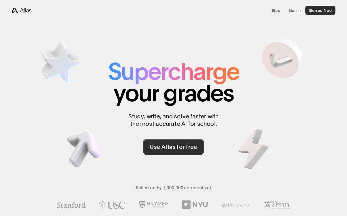 Atlas AI website preview