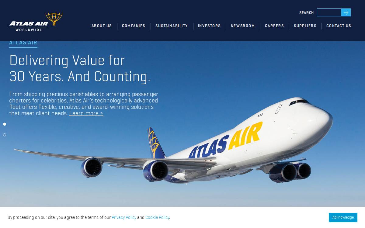 Atlas Air Worldwide website preview