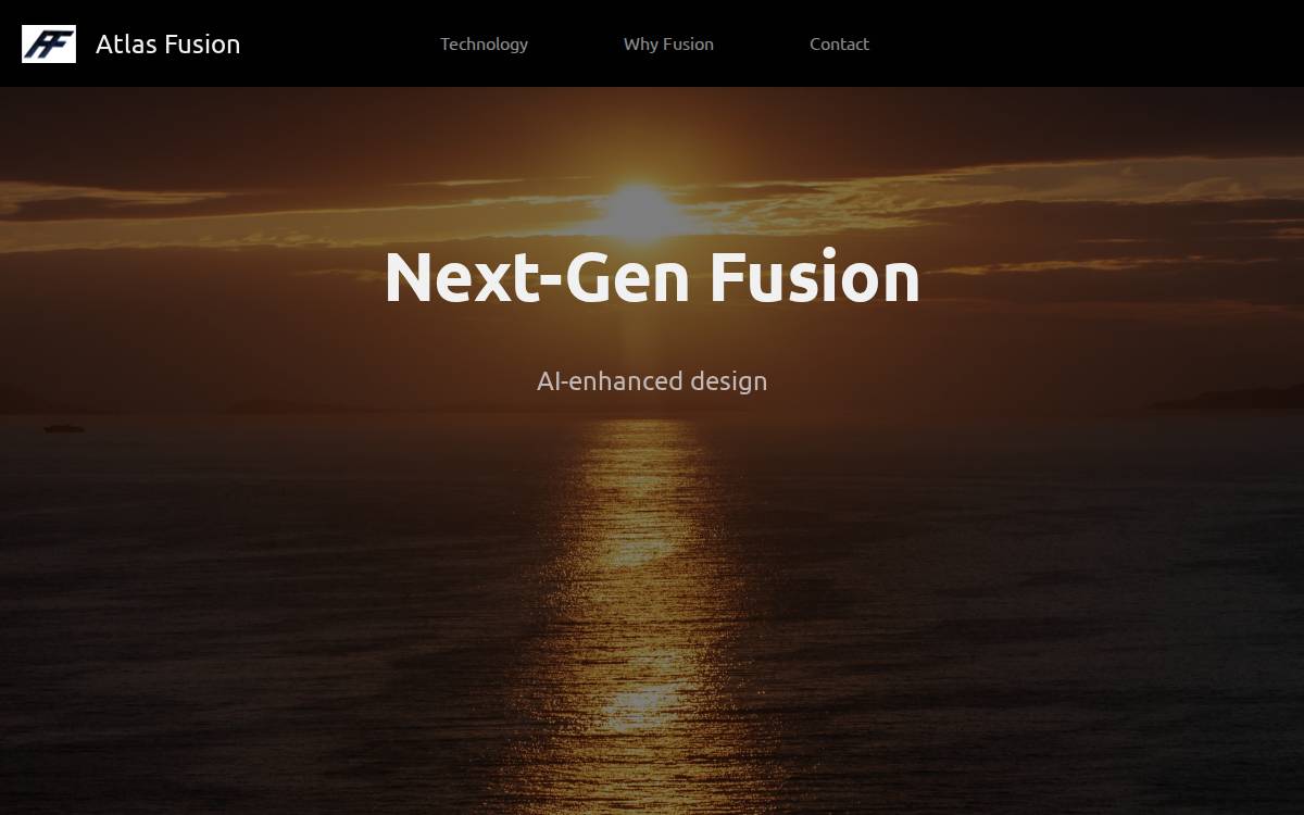 Atlas Fusion website preview