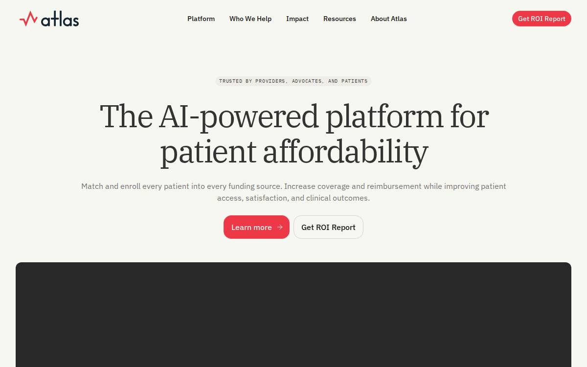 Atlas Health website preview