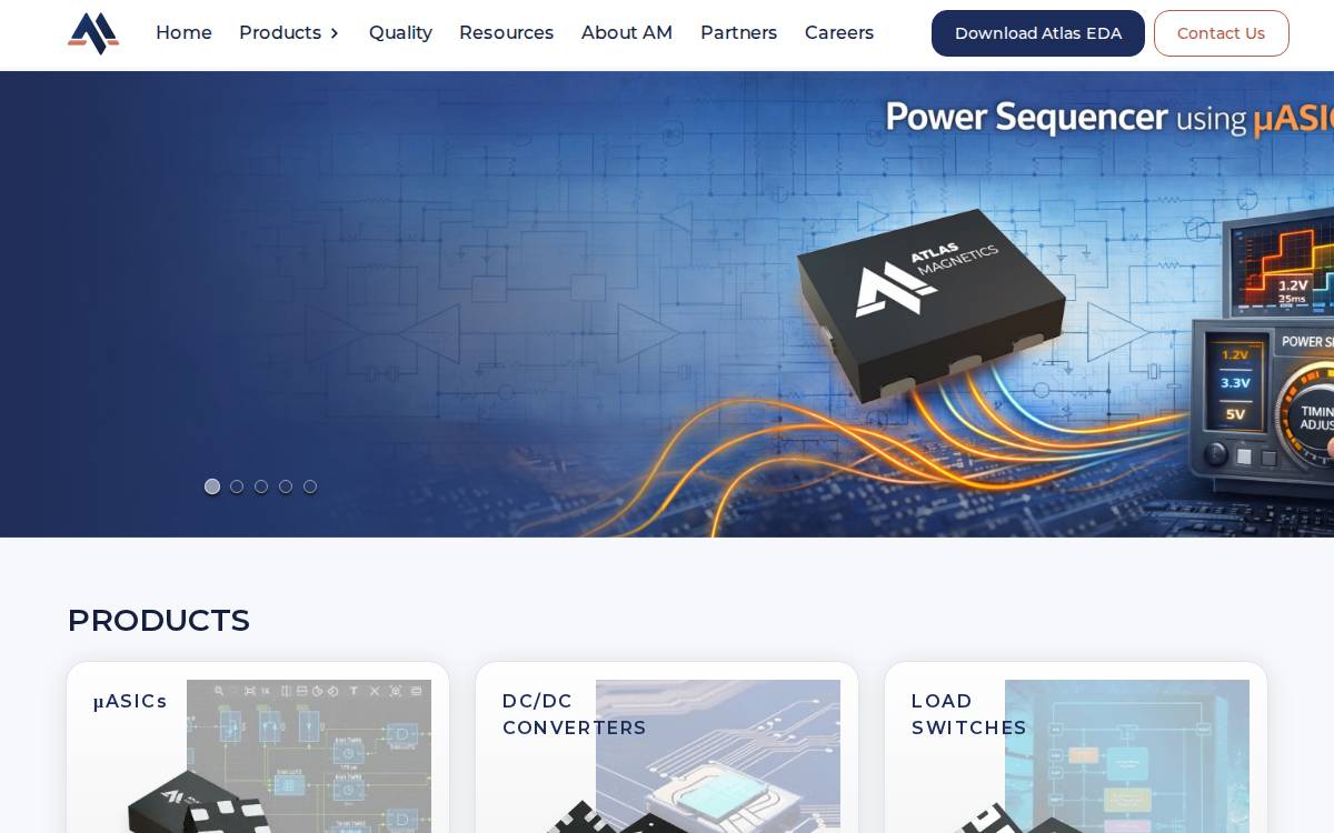 Atlas Magnetics website preview