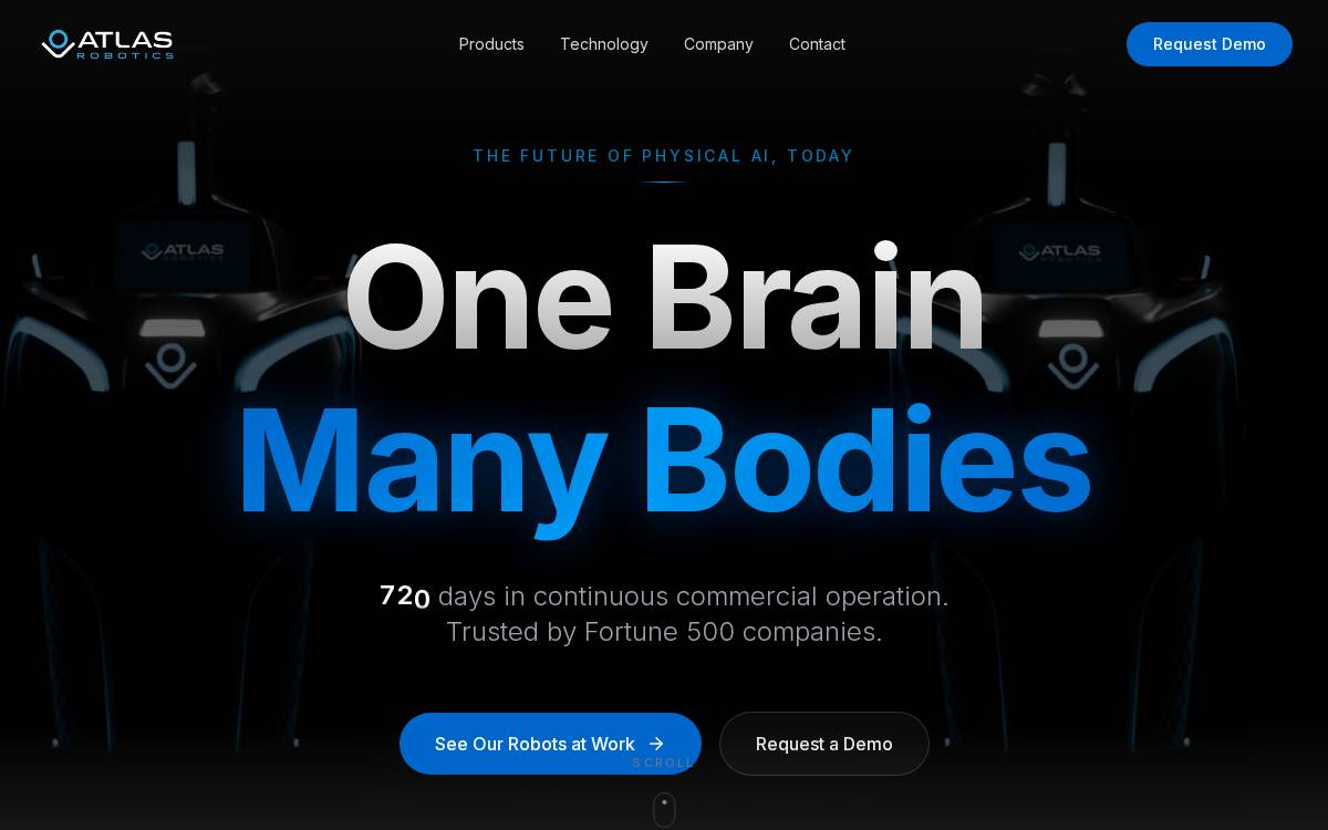 Atlas Robotics website preview
