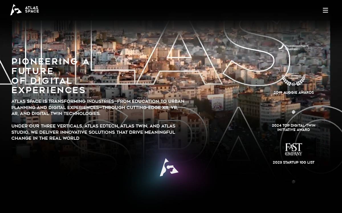 Atlas Space website preview