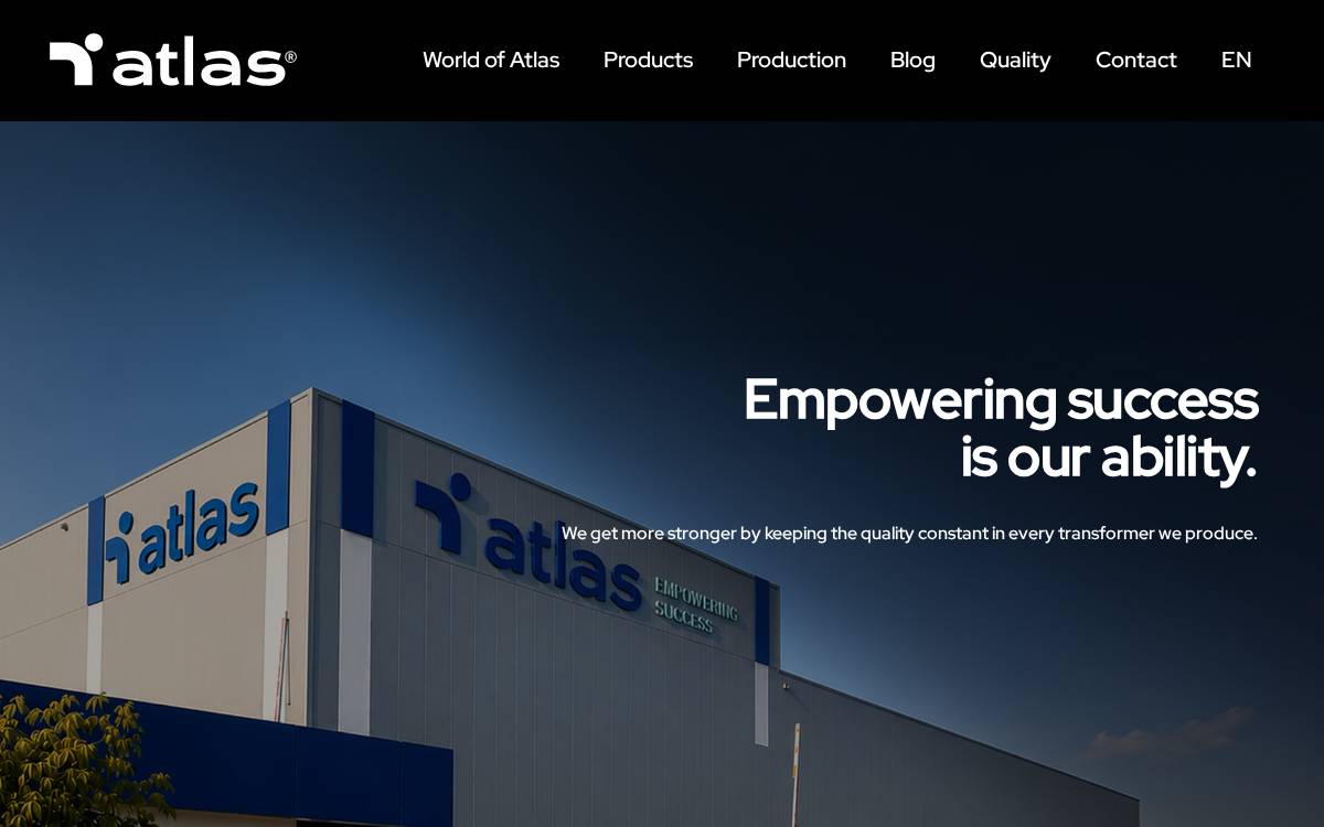 Atlas Trafo website preview
