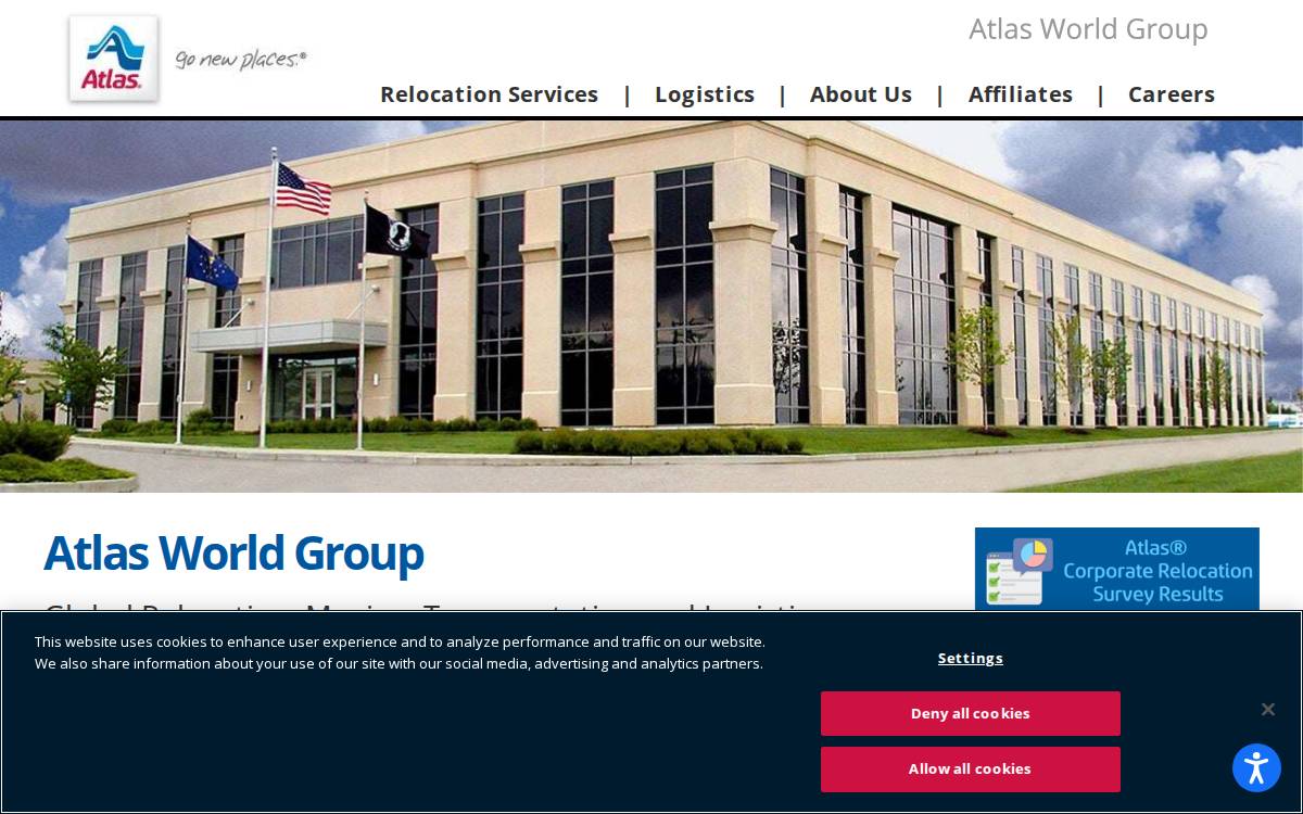 Atlas World Group website preview