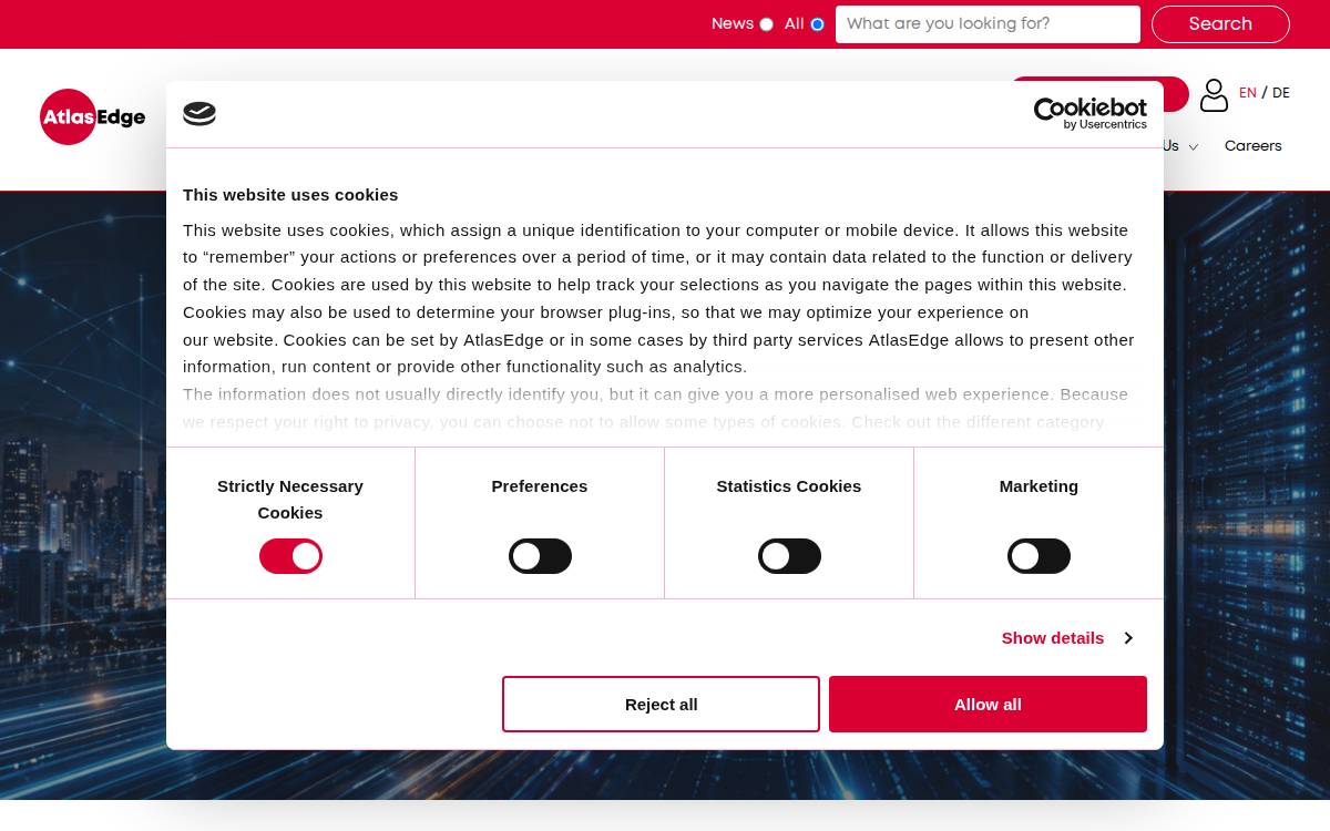 AtlasEdge website preview