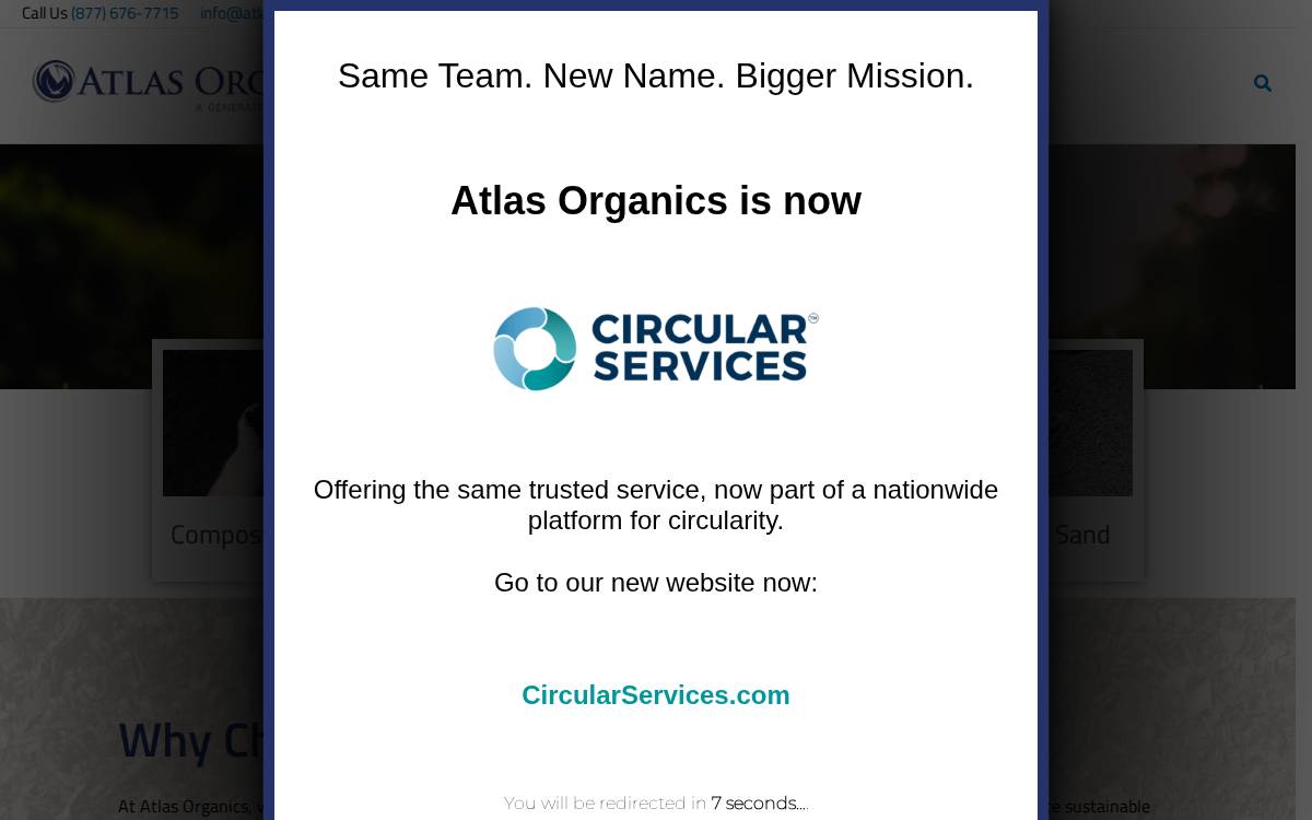 Atlas Organics website preview