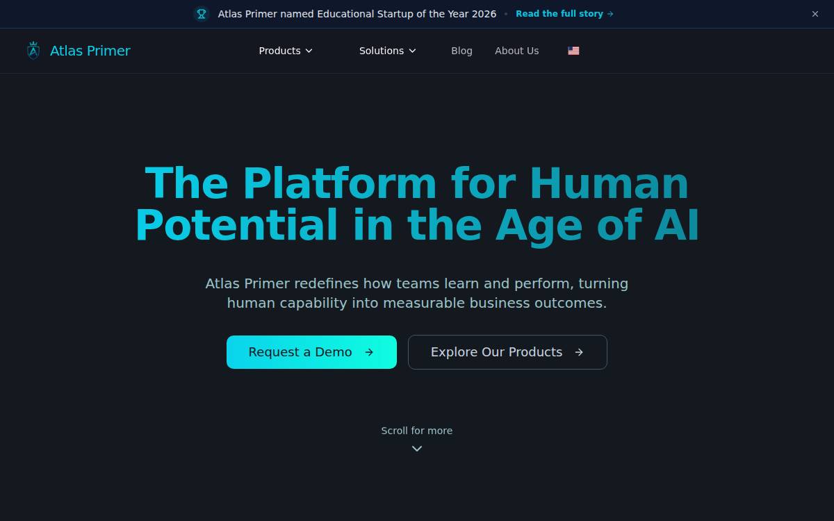Atlasprimer website preview