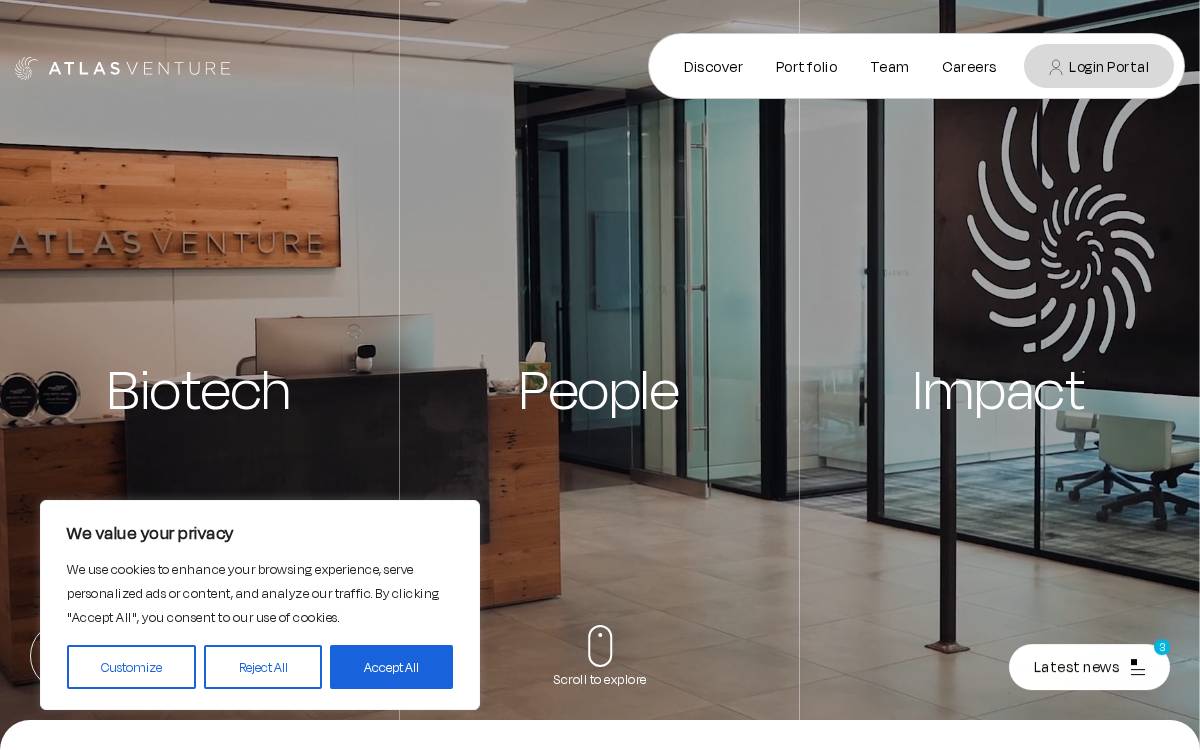 Atlasventure website preview