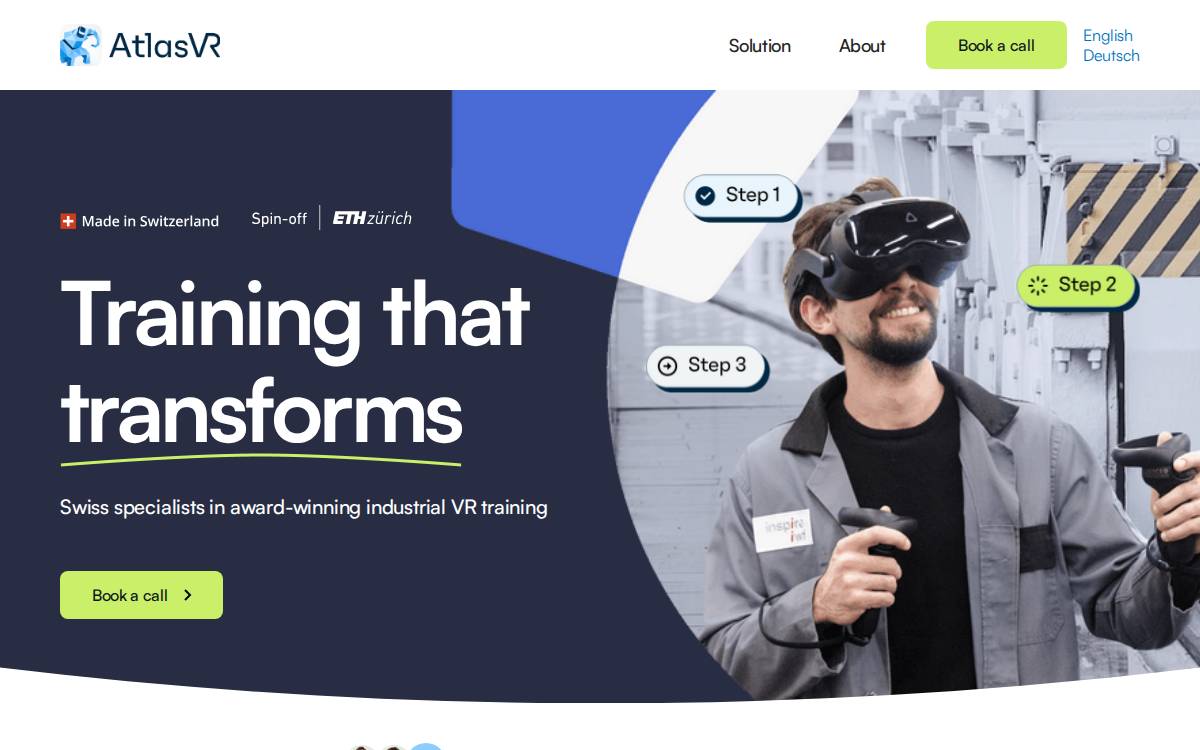 Atlasvr website preview