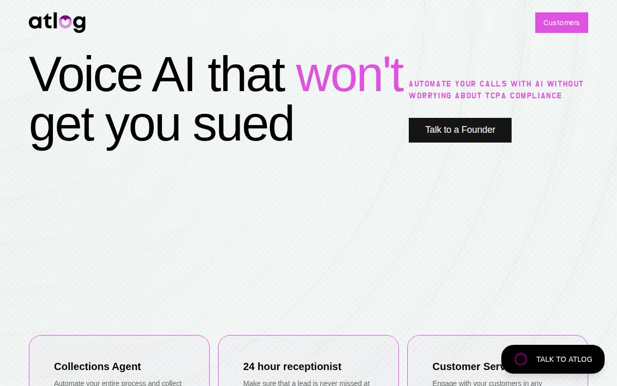 Atlog website preview