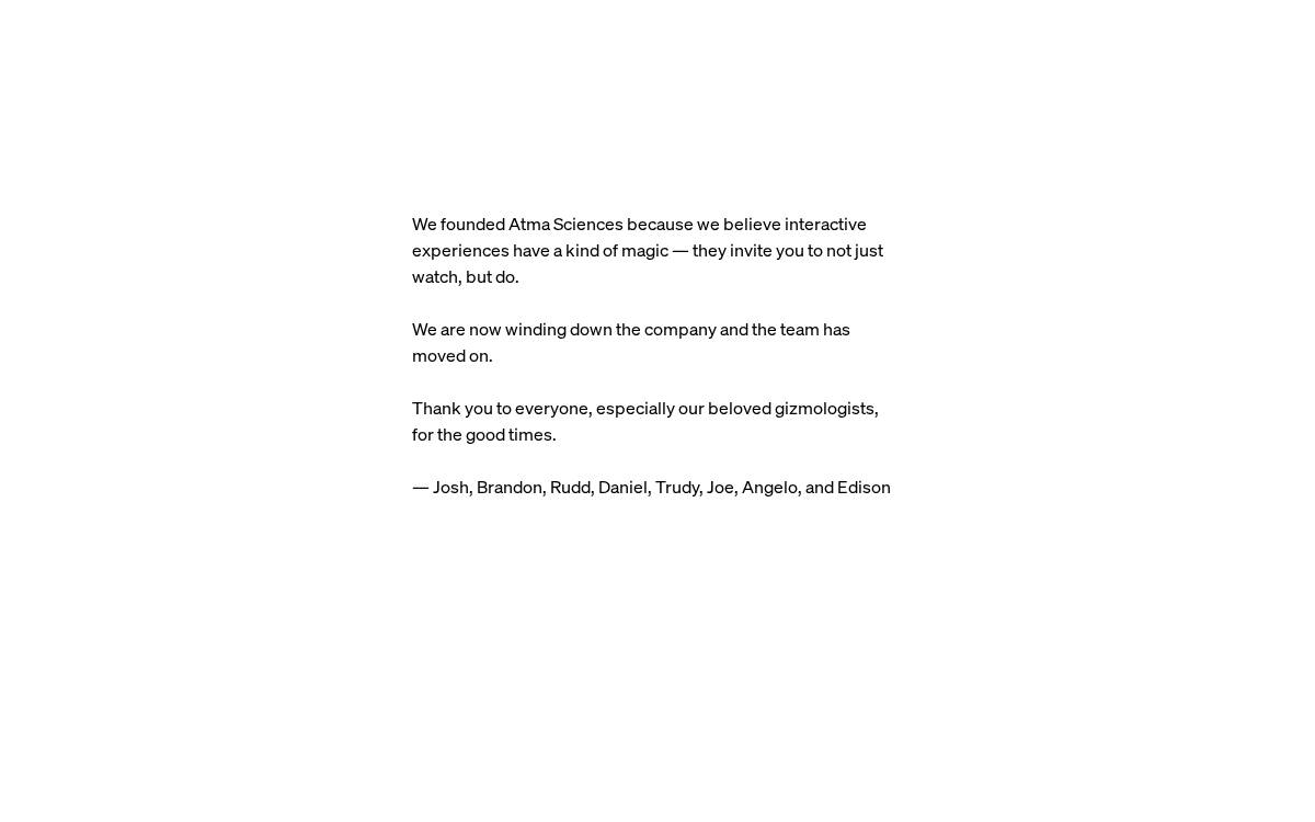 Atma Sciences website preview