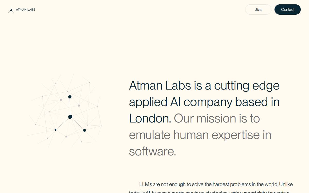 Atman Labs website preview