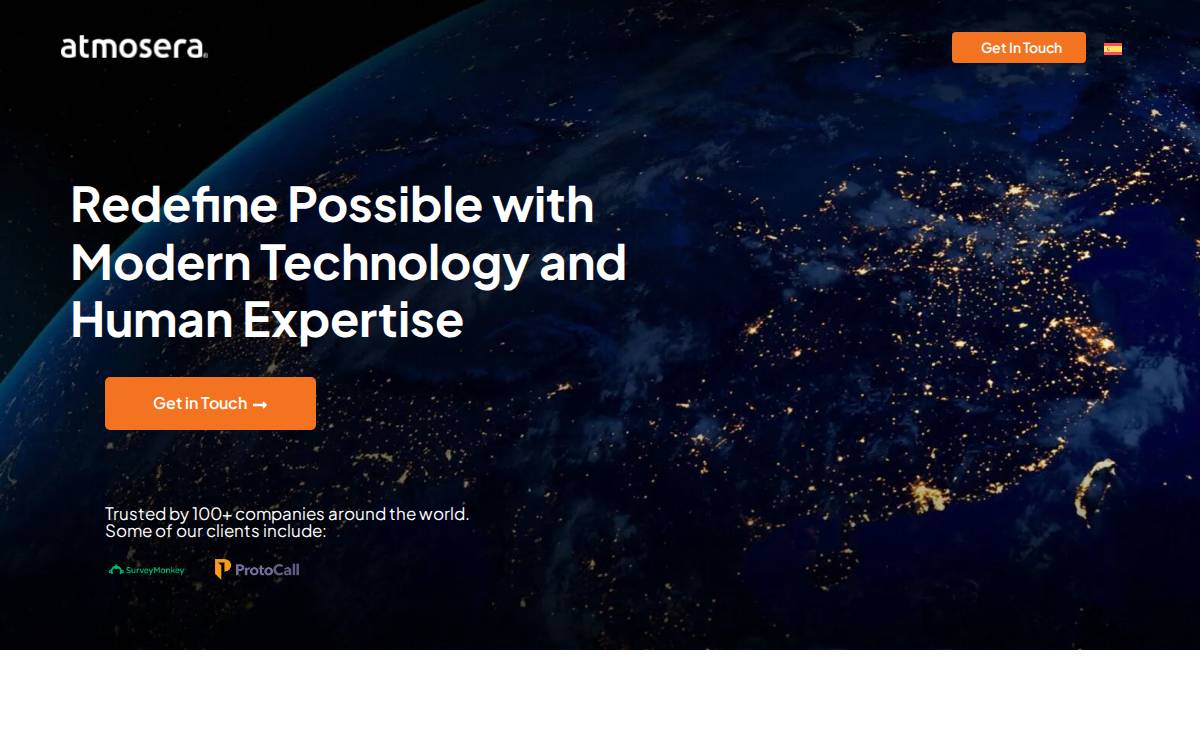 Atmosera website preview