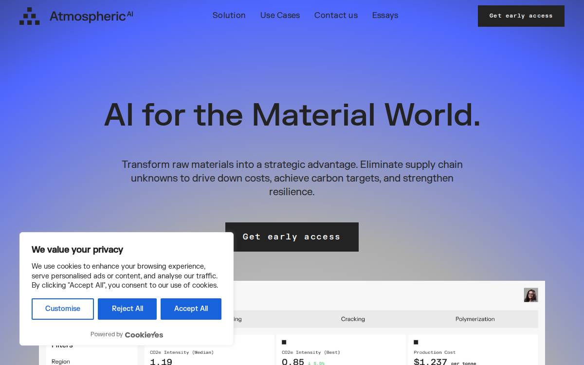Atmosphericai website preview