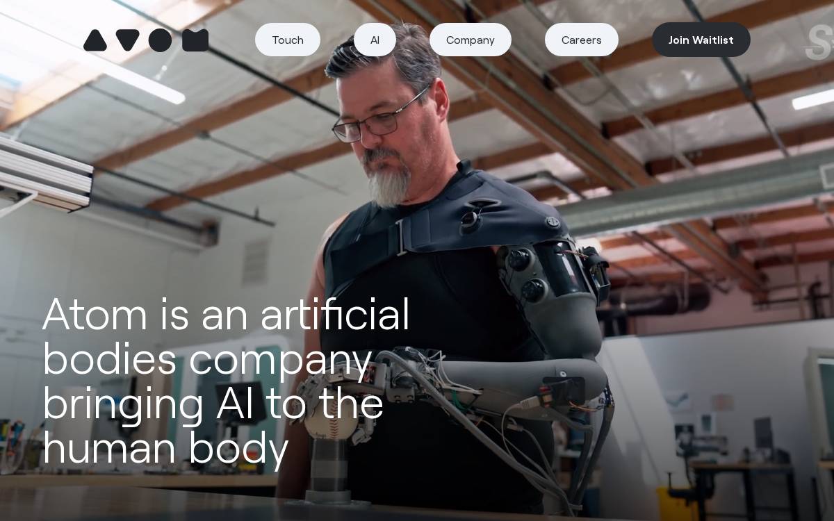 Atom Limbs website preview
