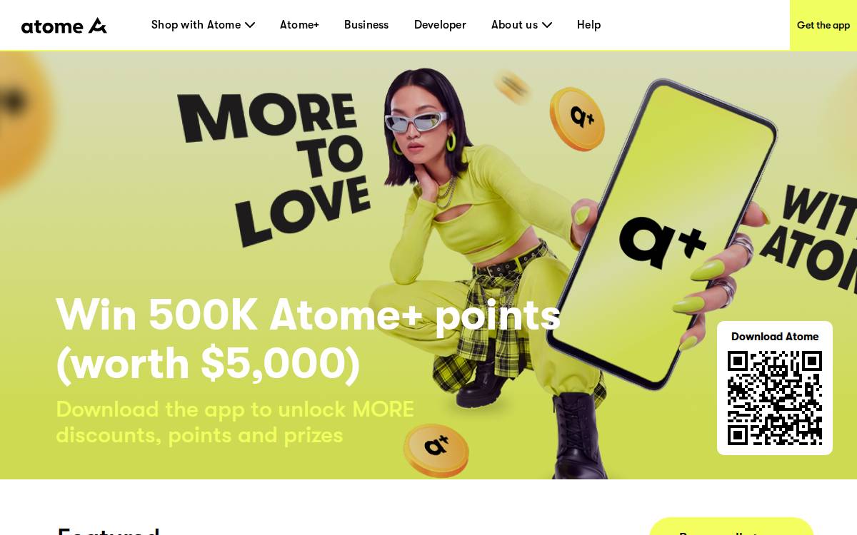 Atome website preview