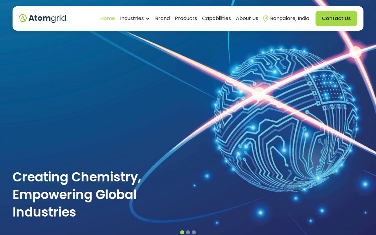 Atomgrid website preview