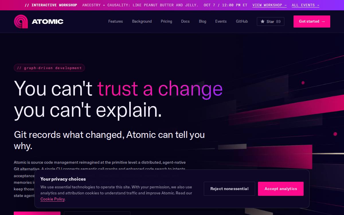 Atomic website preview