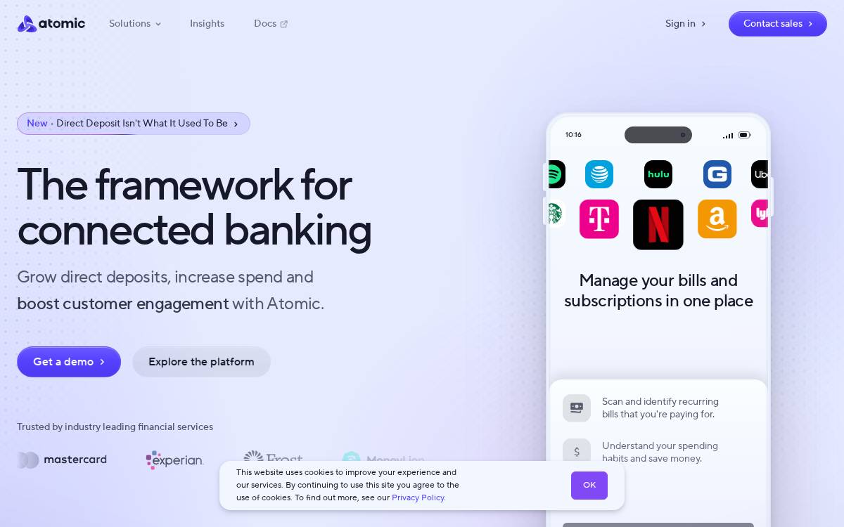 Atomic website preview